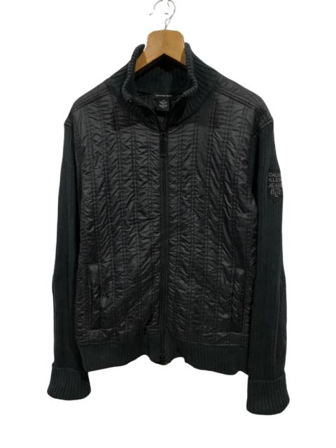 Other Designers Calvin Klein - Calvin Klein Jeans Quilted Nylon Zip Knitted Bomber Jacket