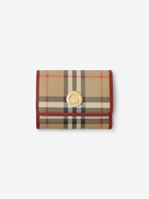 Burberry Small Check Folding Wallet