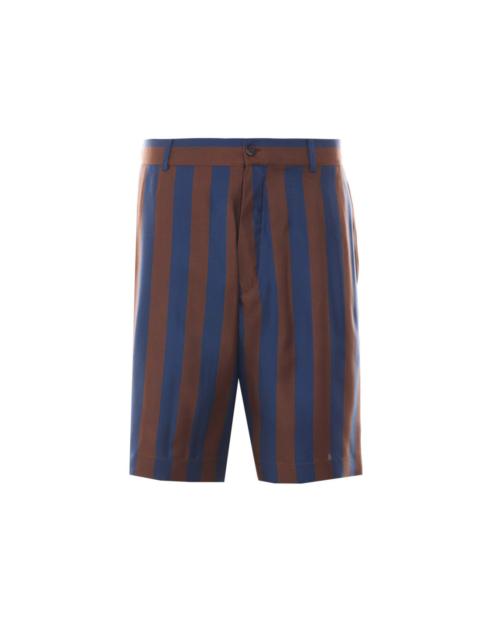 FENDI Fendi Men Pequin Stripes Silk Bermuda