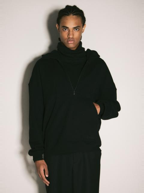 SAINT LAURENT Half-Zip Hooded Sweatshirt