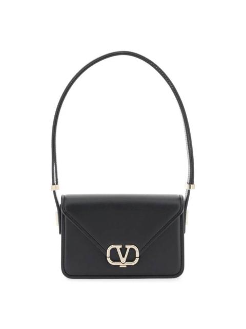 Valentino Valentino Nero Leather Small Logo Letter Shoulder Bag