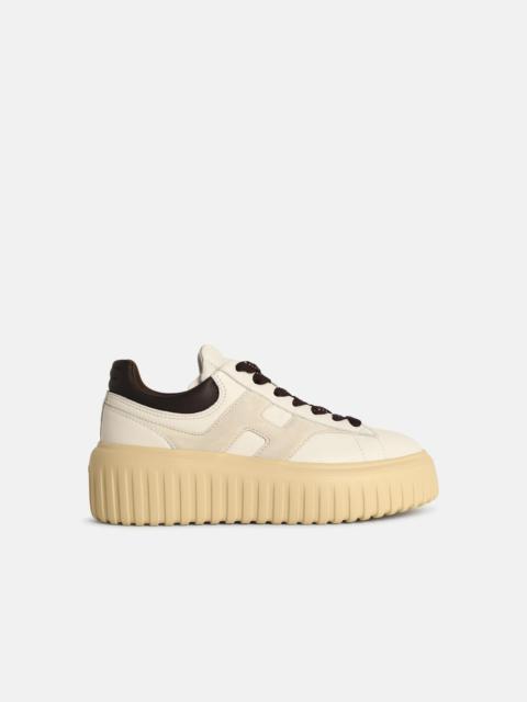 'H-STRIPES' WHITE LEATHER SNEAKERS