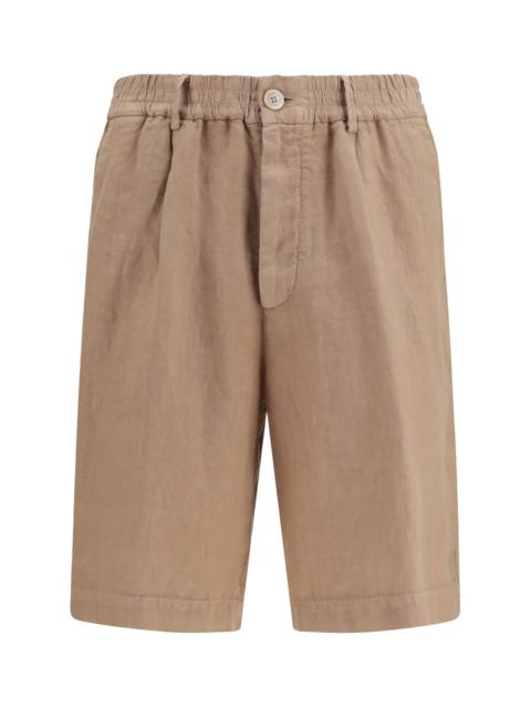 Brunello Cucinelli Brunello Cucinelli Lightweight Linen Shorts Camel