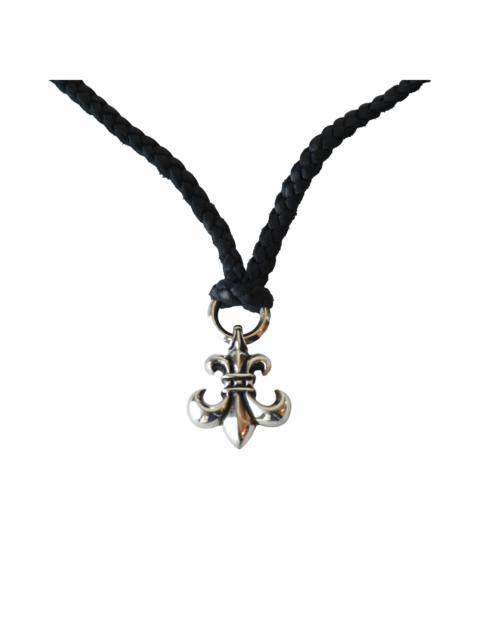 Chrome Hearts Chrome Hearts BS Fleur Black Cord Necklace Silver