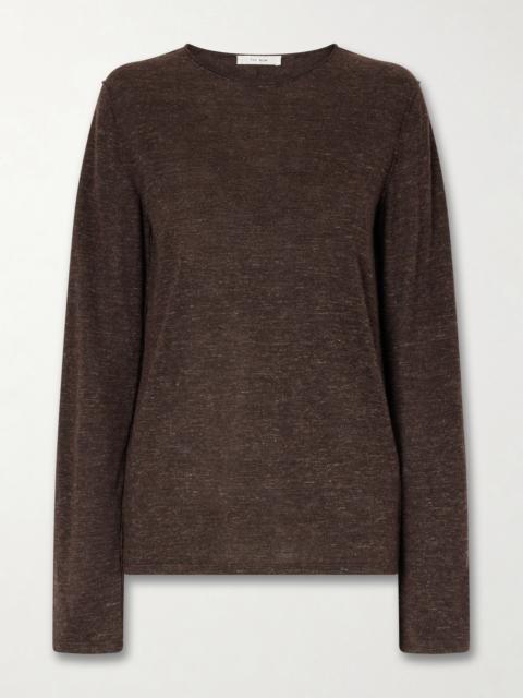 The Row Nile Cashmere, Silk And Linen Blend Sweater