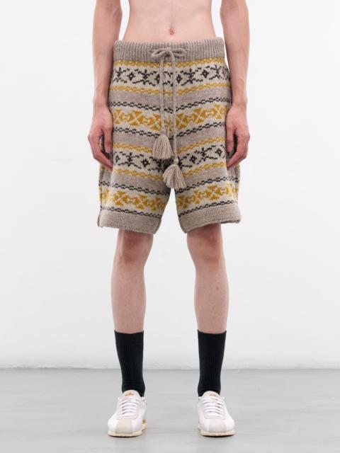 Kapital Fair Isle Wool Knit Shorts