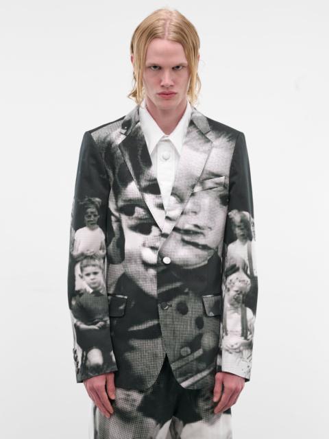 Walter Van Beirendonck Sharp Tailored Glitch Graphic Blazer