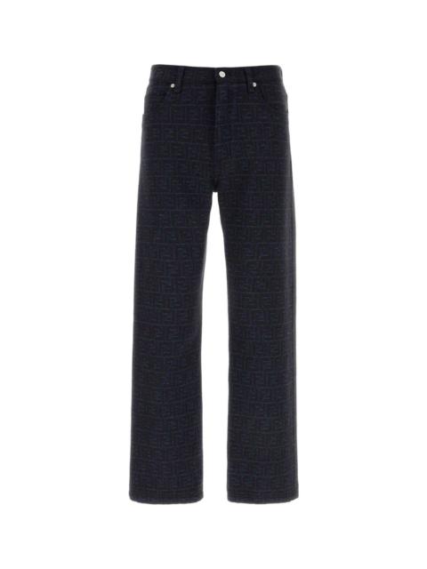 FENDI Embroidered Cotton Blend Pant