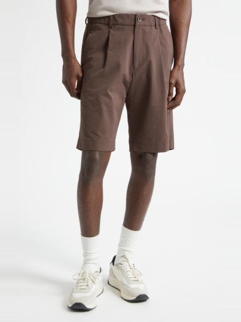 Herno Herno Seersucker Bermuda Shorts in 8800 Chocolate at Nordstrom