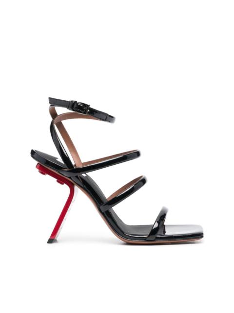 90mm heeled leather sandals