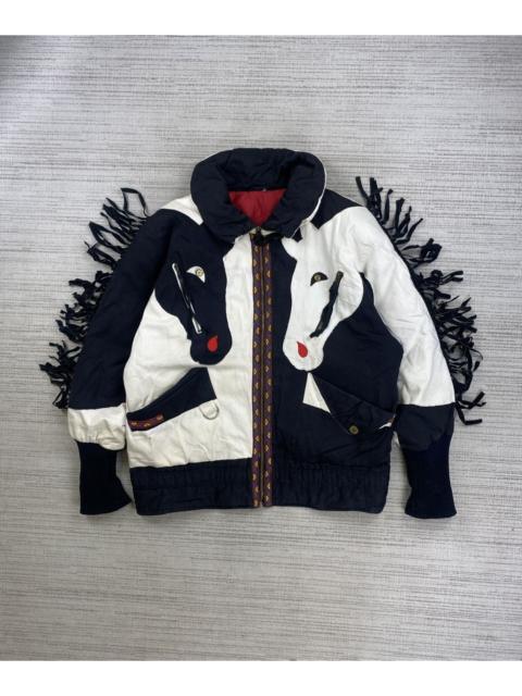 Other Designers 1980 Neiman Marcus Gallery South Western Horse Puffer Jacket