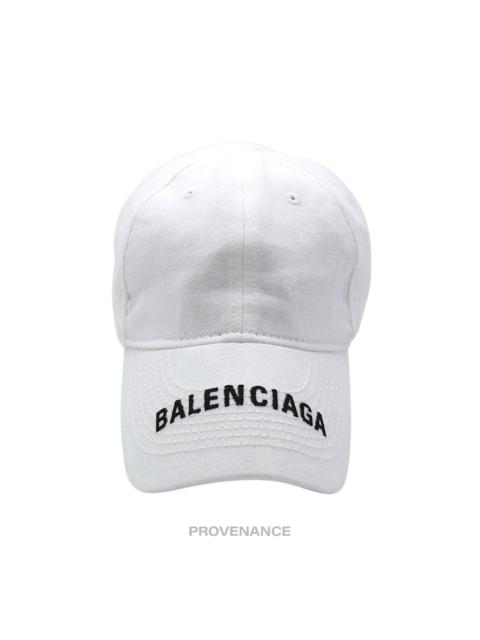 BALENCIAGA Balenciaga Embroidered Logo Cap Hat - White
