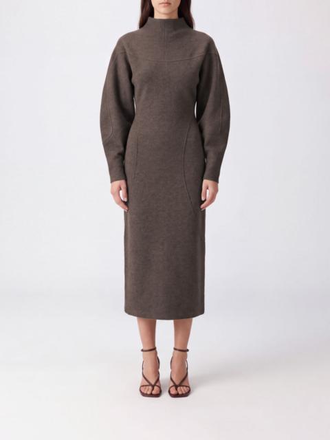 Max Mara Max Mara Women Wool And Cashmere Blend Midi Pencil Dress Max Mara With Balloon Sleeves