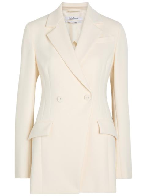 Another Tomorrow Another Tomorrow Double-breasted Fitted Jersey Blazer