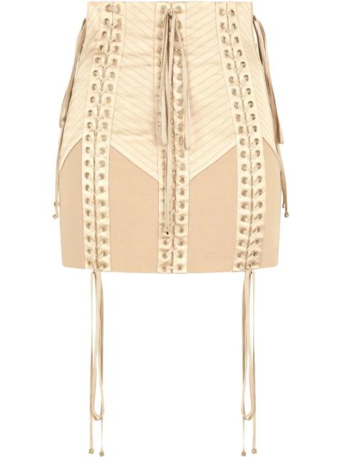 Dolce & Gabbana high-waisted lace-up skirt