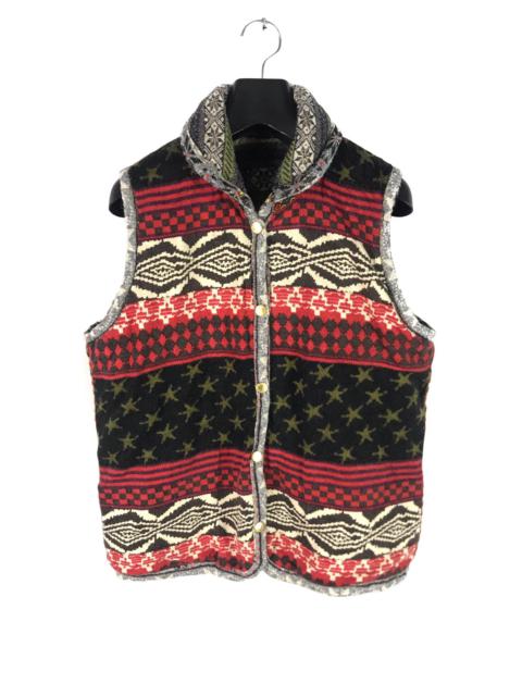 Other Designers Japanese Brand - WOOL KNIT RIVERSIBLE WARM CASUAL VEST JACKET