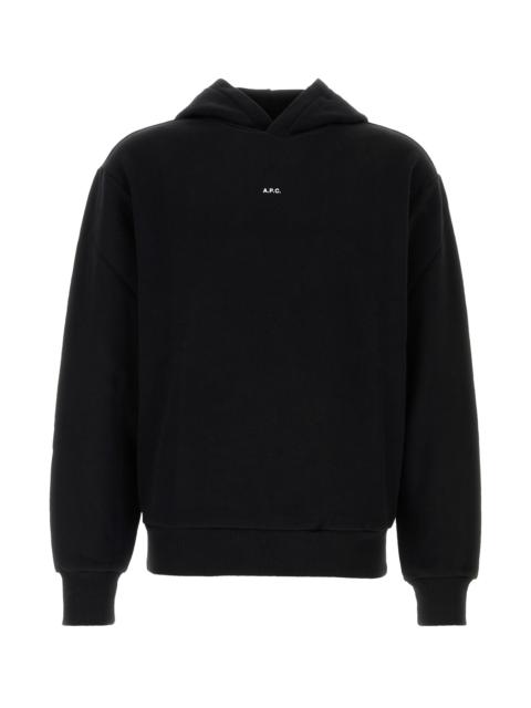 A.P.C. Black cotton sweatshirt