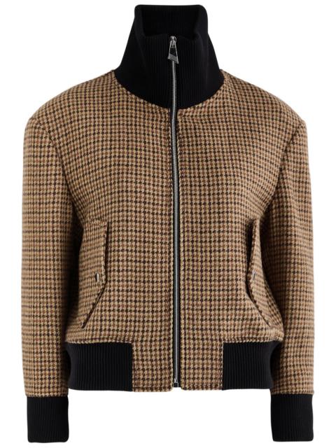 The Attico Houndstooth-jacquard Wool Bomber Jacket