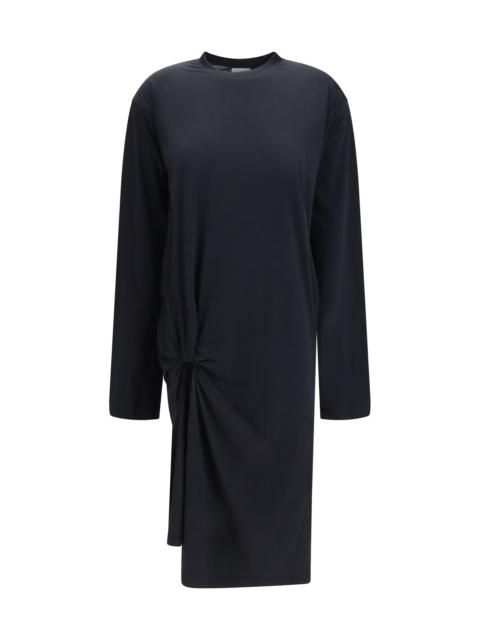 BALENCIAGA Balenciaga Twisted-knot Cotton Dress Black
