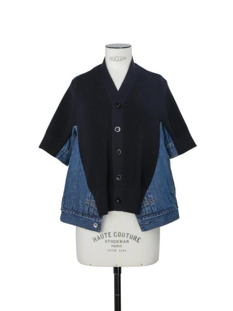 sacai Denim x Knit Cardigan