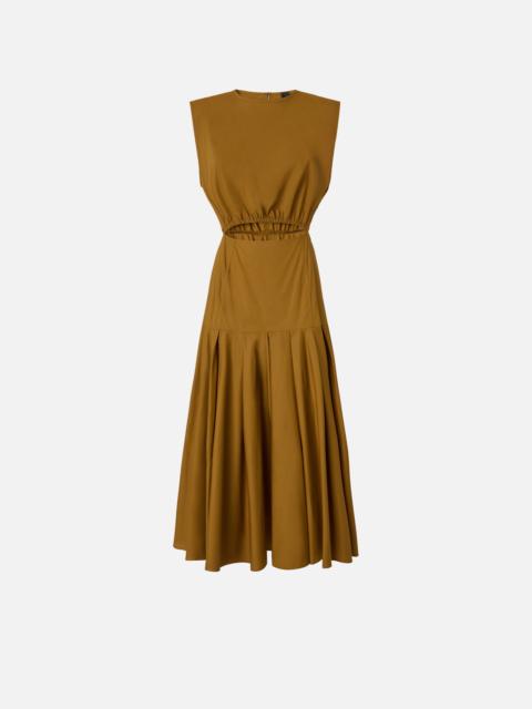 PINKO SLEEVELESS MIDI DRESS WITH PLEATS AND CUT-OUT