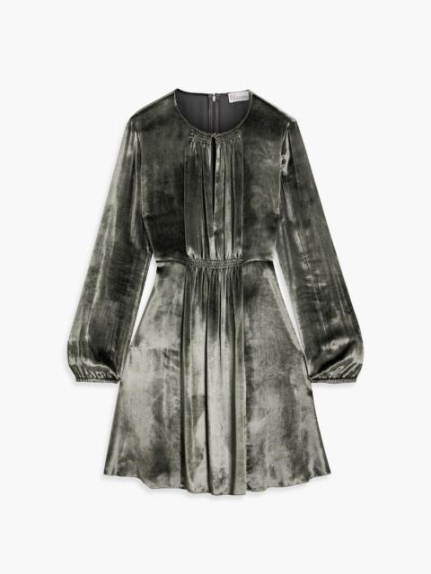 REDValentino Cutout velvet mini dress