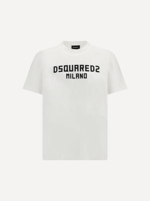 DSQUARED2 T-shirt with “Dsquared2 Milano” logo printed