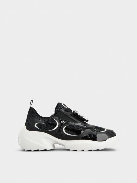 Roger Vivier Viv' on the Run Sneakers in patent leather and fabric