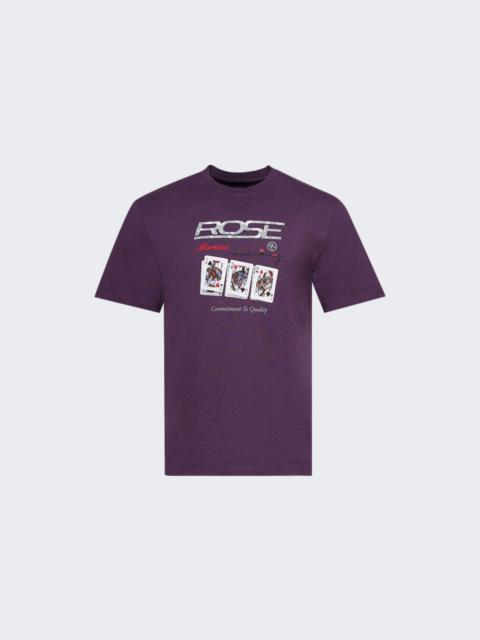 Martine Rose Playing Cards 2 Classic Tee Purple Wine