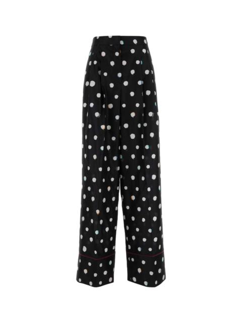 FENDI Fendi Women Printed Silk Wide-Leg Pant