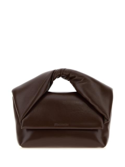 JW Anderson Chocolate nappa leather medium Twister handbag