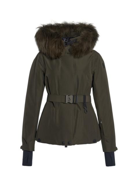 Moncler Grenoble Laplance Shearling-Trimmed GORE-TEX® Down Ski Jacket dark green
