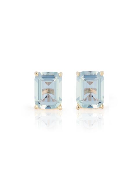 MATEO 14K Yellow Gold Topaz Earrings blue