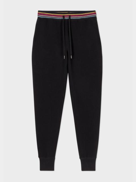 Paul Smith Black Lounge Sweatpants With 'Swirl' Trims