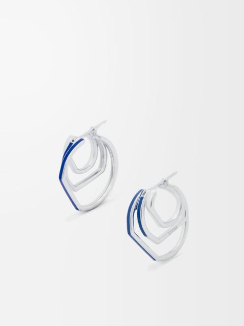 Loewe Stacked hoop earrings in sterling silver and enamel