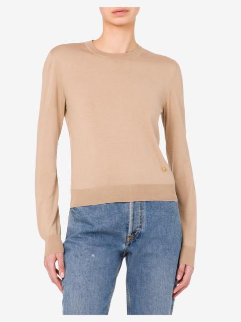 Moschino WOOL AND SILK PULLOVER GOLDEN M