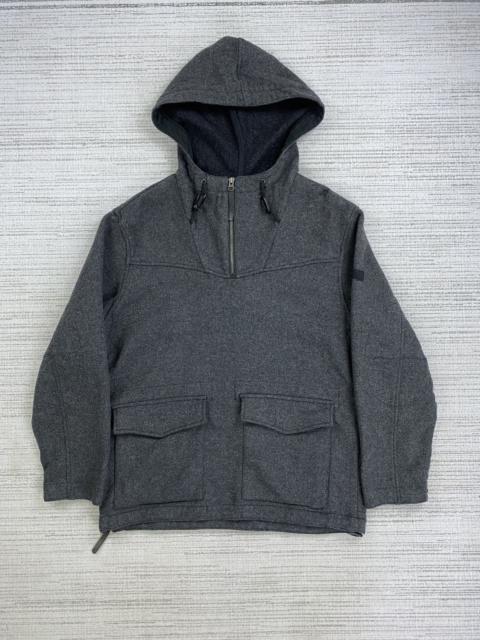 Other Designers Gap × Japanese Brand × Vintage - Vtg GAP Pullover Anorak Double Pocket Wool Hoodie Jacket