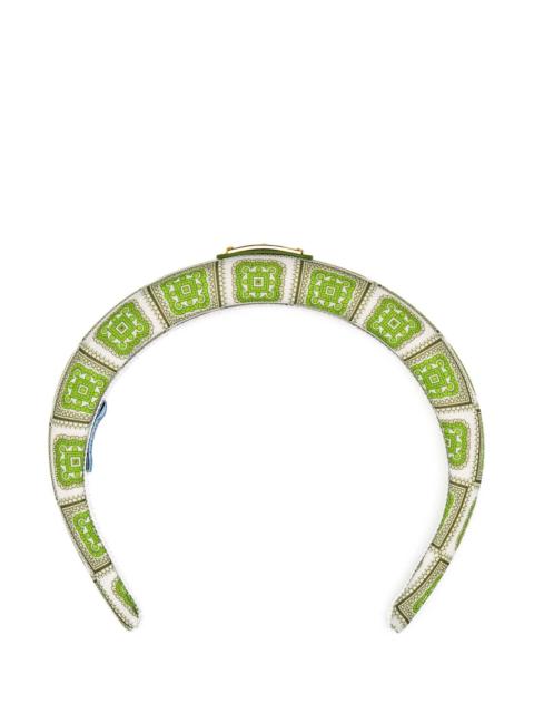Prada Prada Women Printed Twill Headband