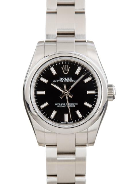 ROLEX Ladies Rolex Oyster Perpetual 26 176200 Black Dial