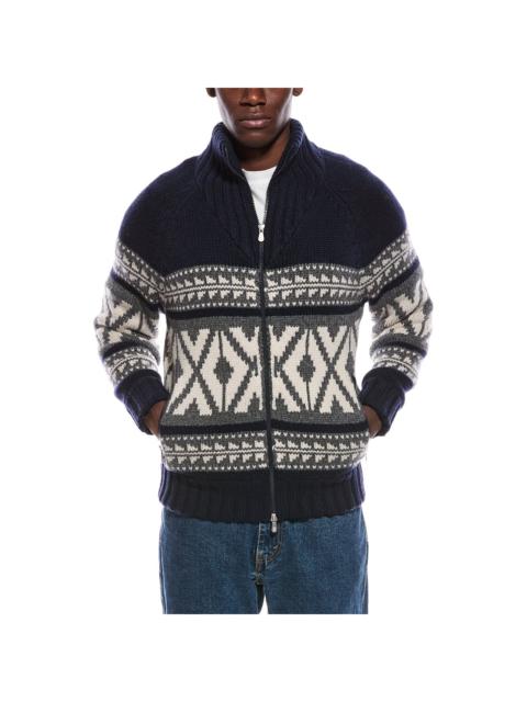 Brunello Cucinelli Brunello Cucinelli Cable Cashmere Funnel Neck Cardigan