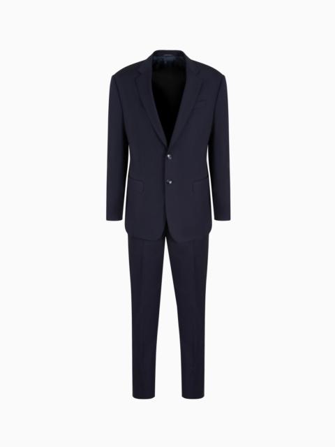 GIORGIO ARMANI Single-breasted Soft line suit in virgin wool