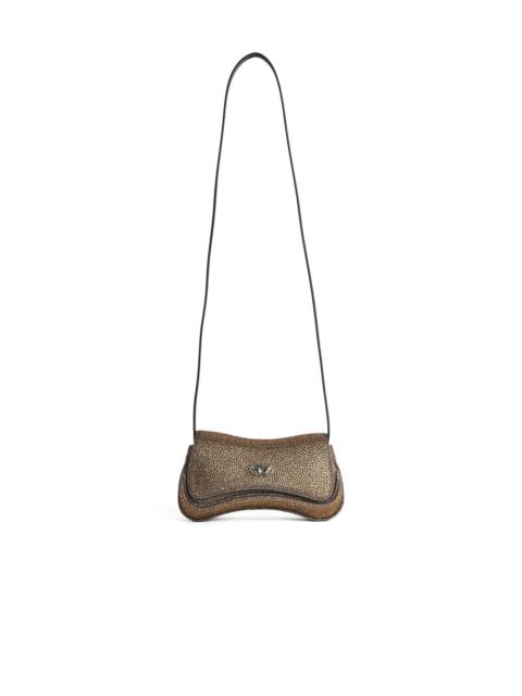 Diesel Diesel 'Play' Small Crossbody Bag In Gold Polyester Blend Women