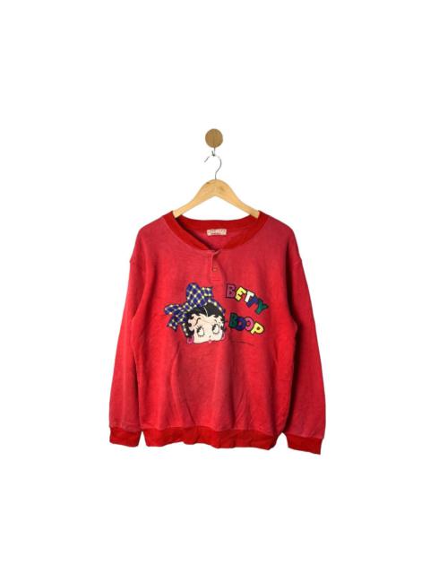 Other Designers Rare!! Vintage Betty Boop Big Print Off Shoulder Sweatshirt