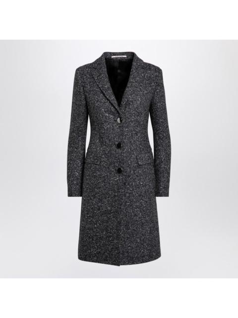 Tagliatore - Tagliatore Black/white wool blend single-breasted coat