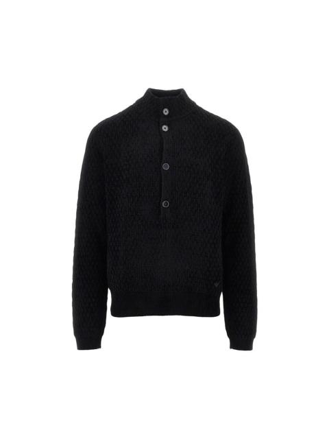 EMPORIO ARMANI Emporio Armani Virgin Wool-blend Sweater Black Men