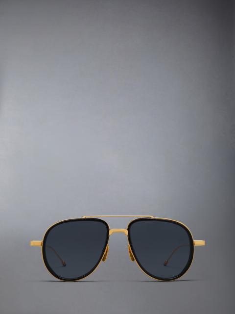 Thom Browne ACETATE AND TITANIUM AVIATOR SUNGLASSES