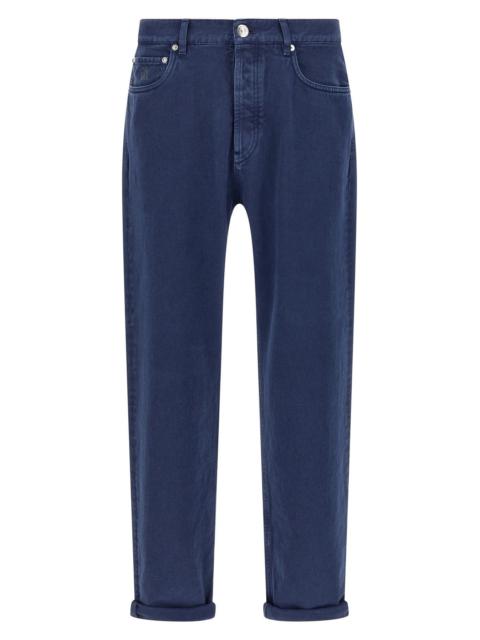 Brunello Cucinelli Men Garment-Dyed Denim Jeans