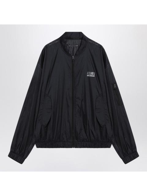 MM6 X Salomon Black nylon zipped jacket with logo