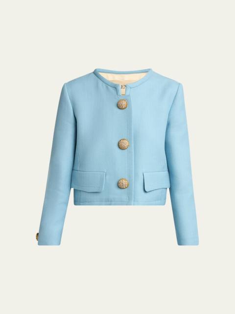 Valentino Viscose Jewel Button Jacket