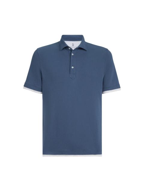 Brunello Cucinelli Brunello Cucinelli Blue Polo Shirts Men